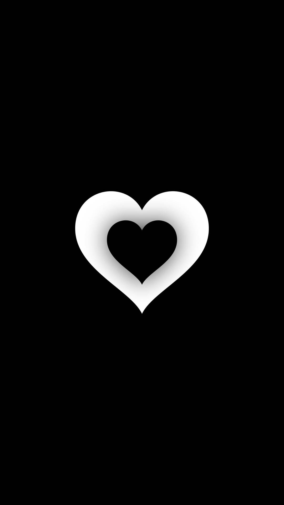 Download Double Black And White Heart Wallpaper 