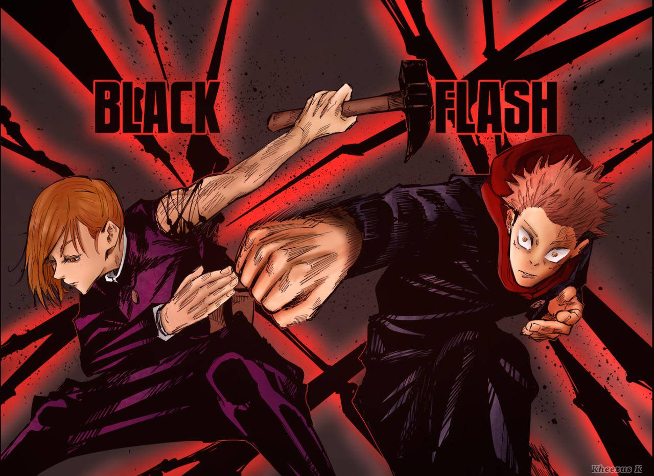 Jujutsu Kaisen - Double Black Flash Wallpaper
