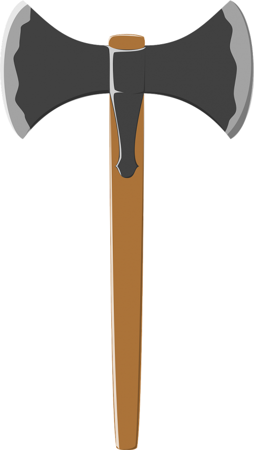 Double Bladed Axe Illustration PNG