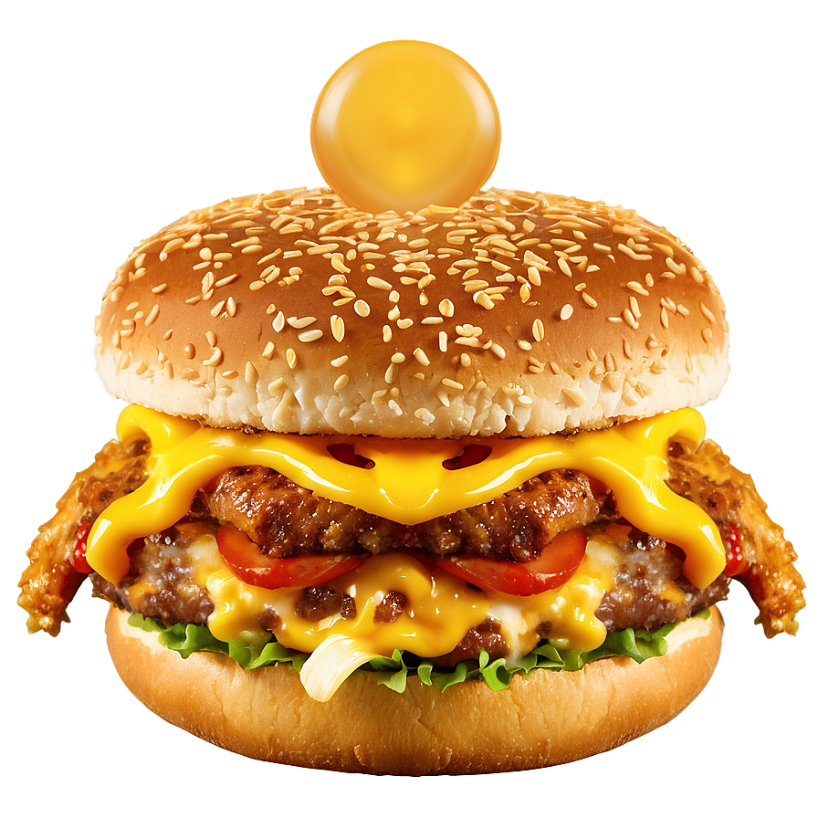 Double Cheese Meltdown Burger Png 06242024 PNG