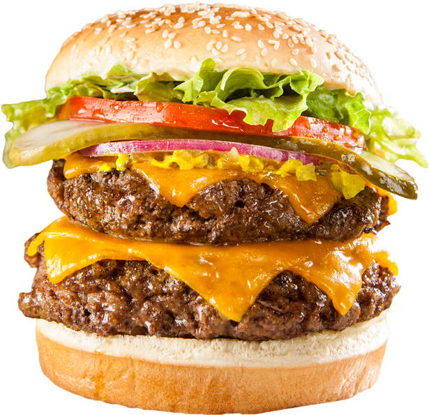 Double Cheeseburger Deluxe Burger King.png PNG