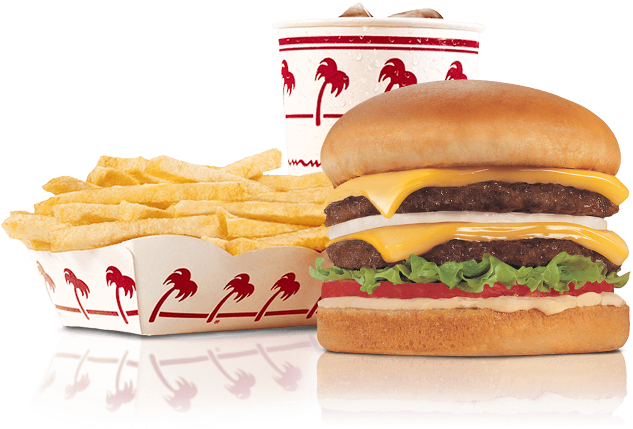 Double Cheeseburger Meal Combo PNG