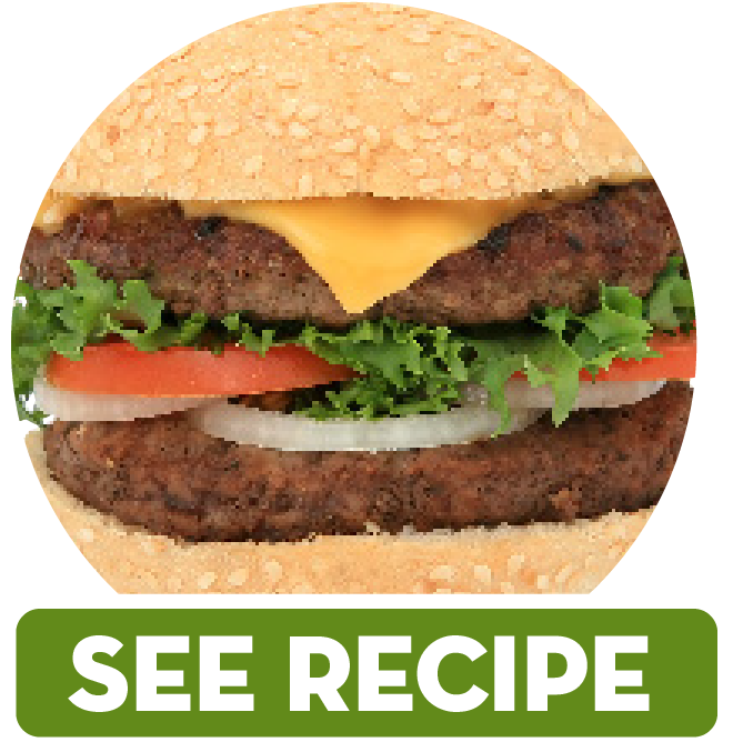 Double Cheeseburger Recipe Button PNG