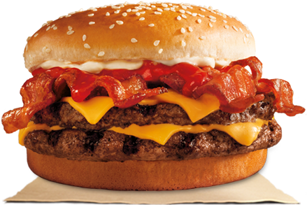 Double Cheeseburgerwith Bacon PNG