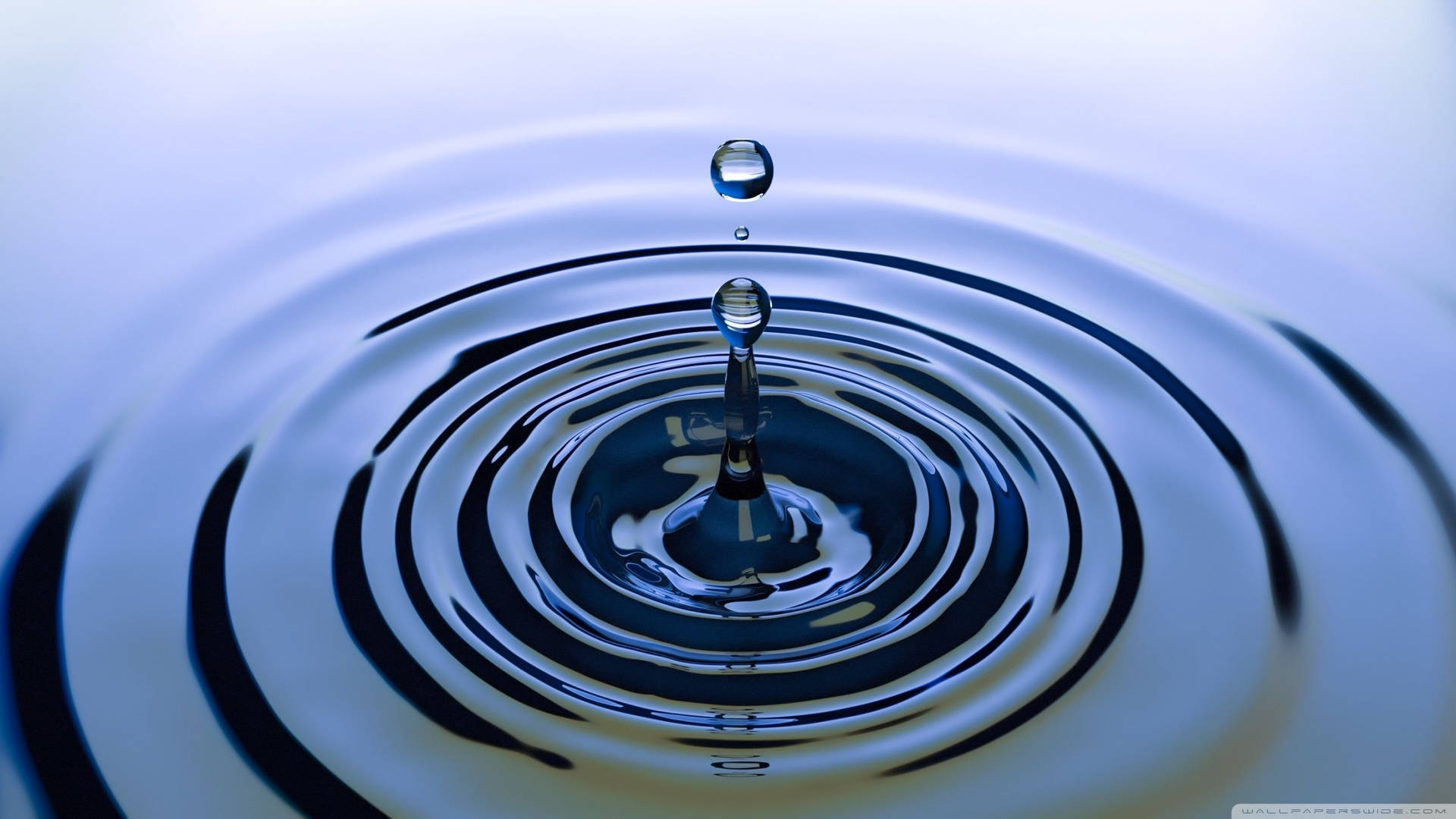 Double Droplets And Rippling Water Wallpaper