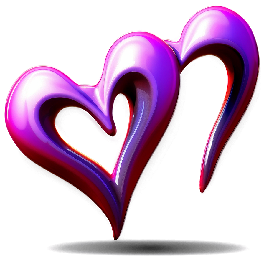 Double Heart Clipart Illustration Png 05252024 PNG
