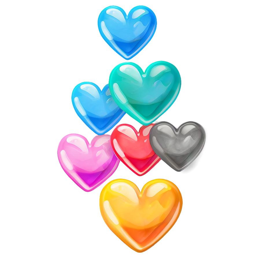 Double Heart Emoji Art Png Qpv66 PNG