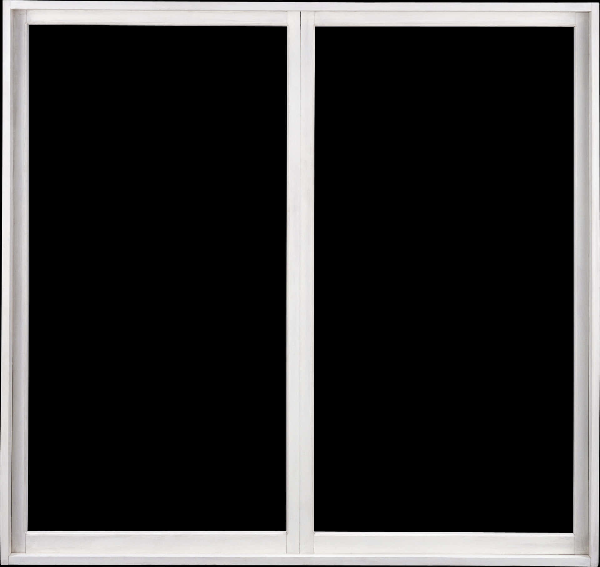 Double Pane Window Black Background PNG