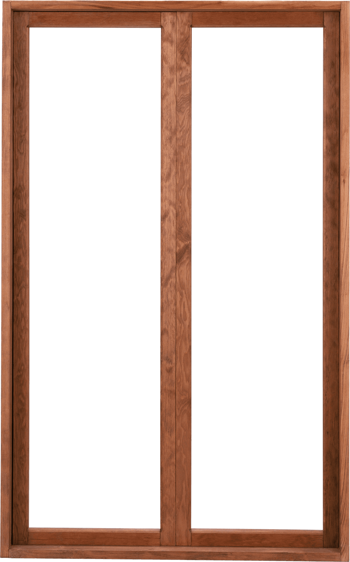 Double Panel Wooden Window Frame PNG