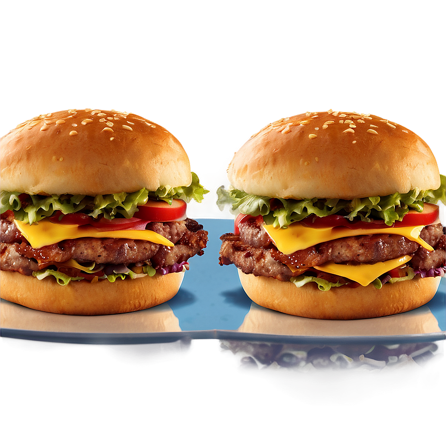 Double Patty Burger Png Sls PNG