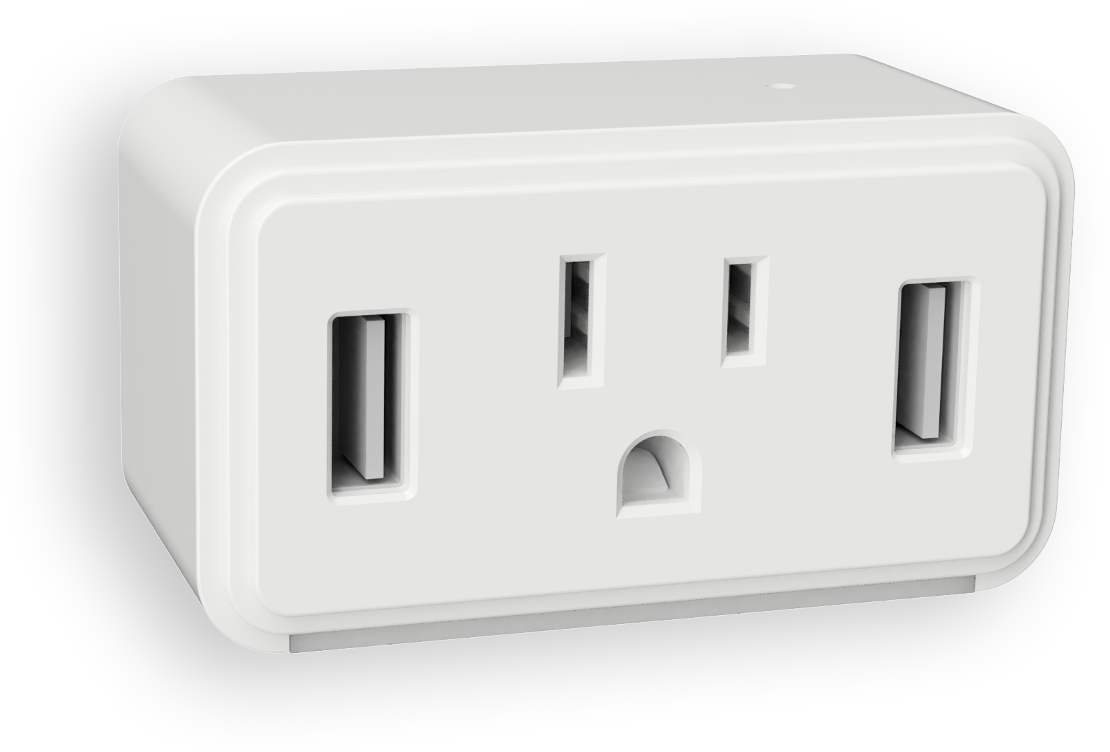 Double Power Outlet White Background PNG