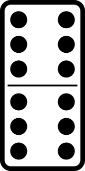 Double Six Domino Tile PNG