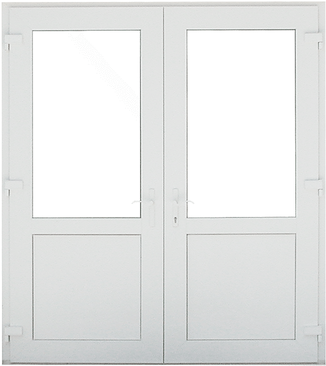 Double White Door Closed PNG