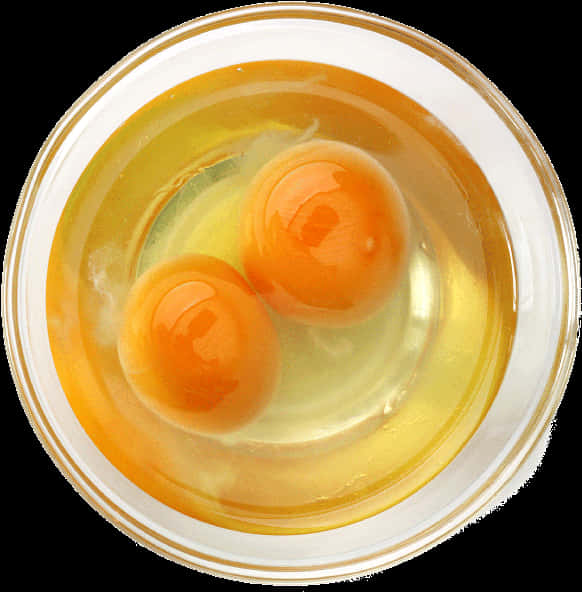 Double Yolk Eggsin Bowl PNG