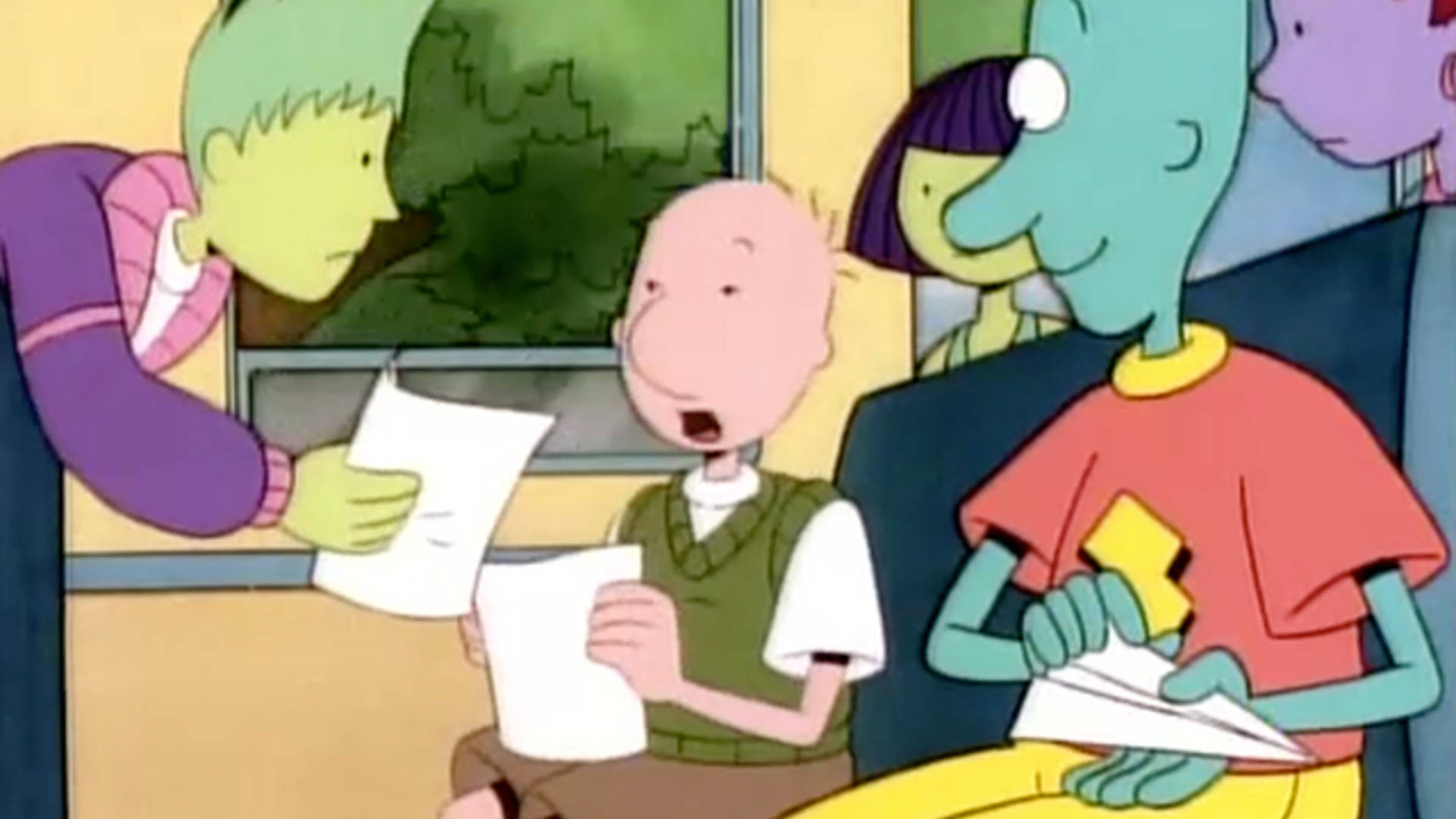Doug And Skeeter At Classroom Background