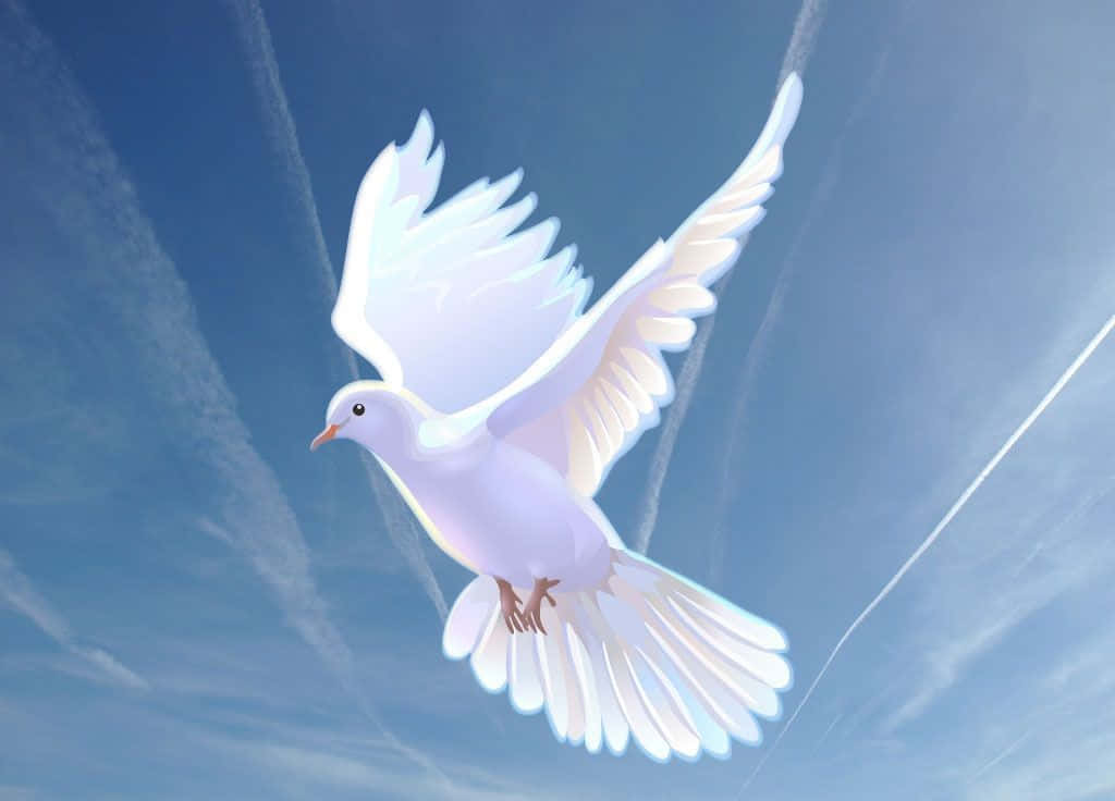 Tranquil Dove in Flight