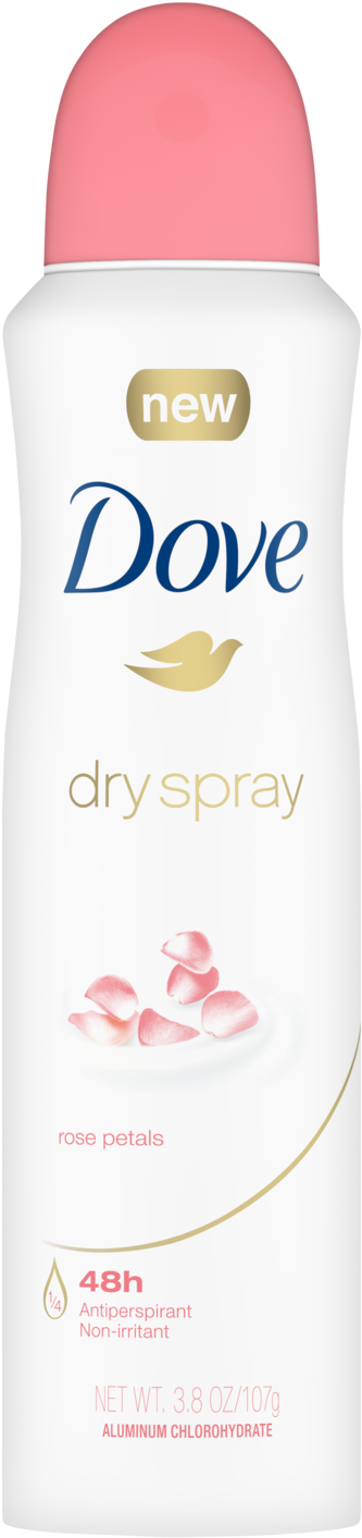 Dove Dry Spray Rose Petals Antiperspirant PNG