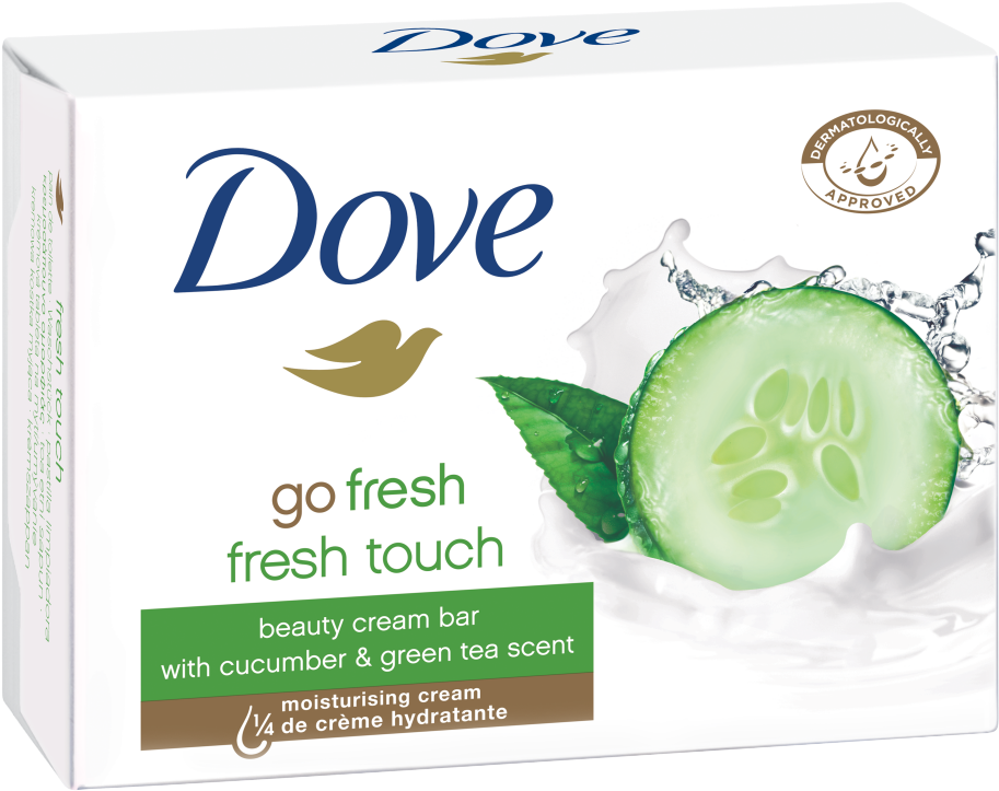 Dove Go Fresh Cucumber Green Tea Soap Bar PNG