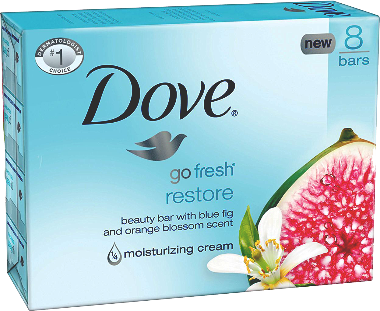 Dove Go Fresh Restore Soap Bars Packaging PNG