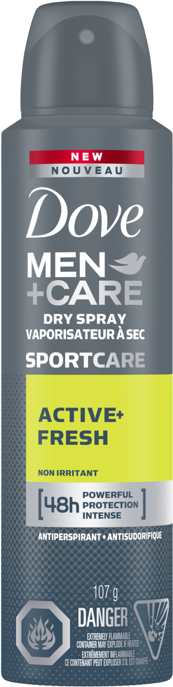 Dove Men Care Dry Spray Deodorant PNG