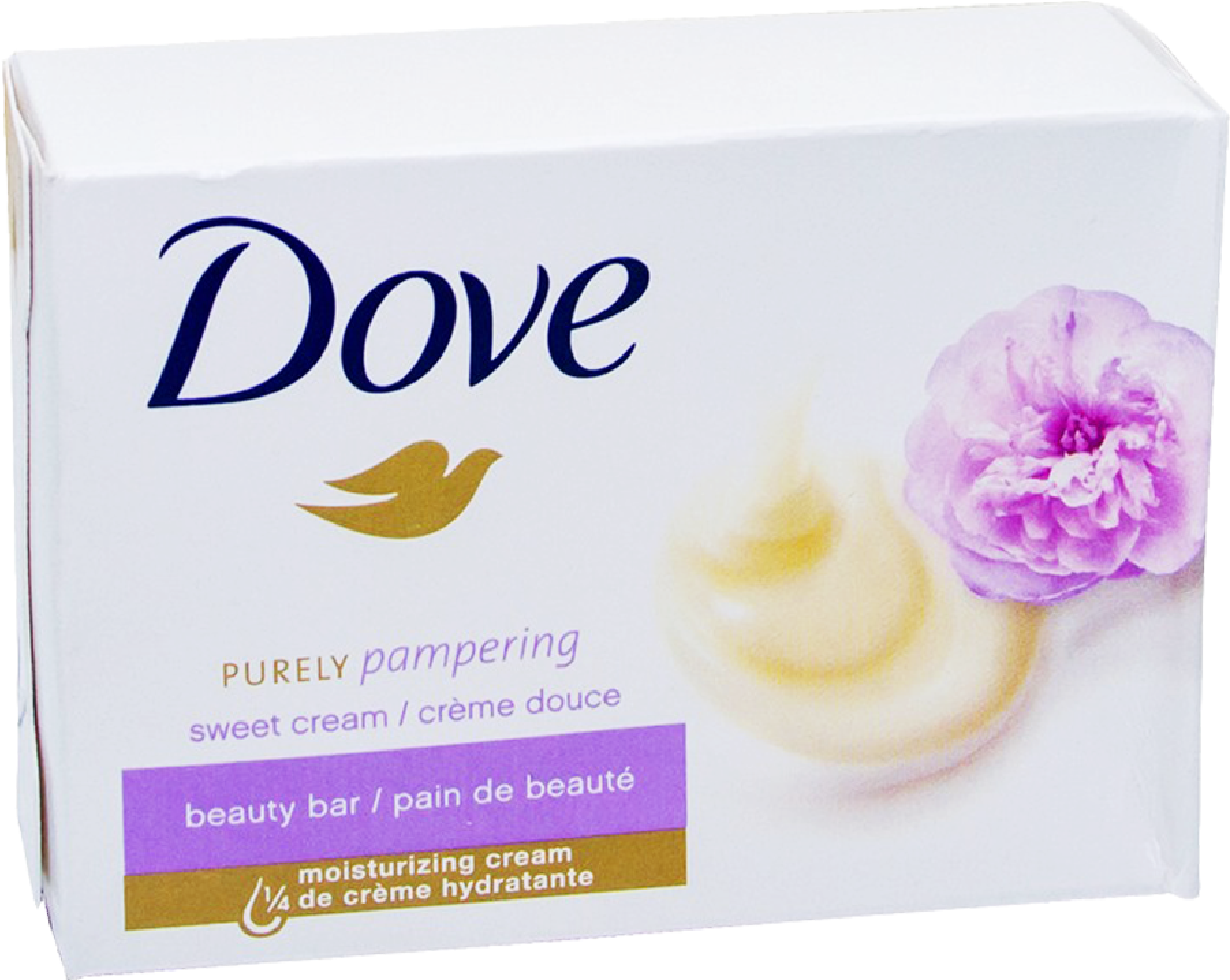 Dove Purely Pampering Beauty Bar Packaging PNG