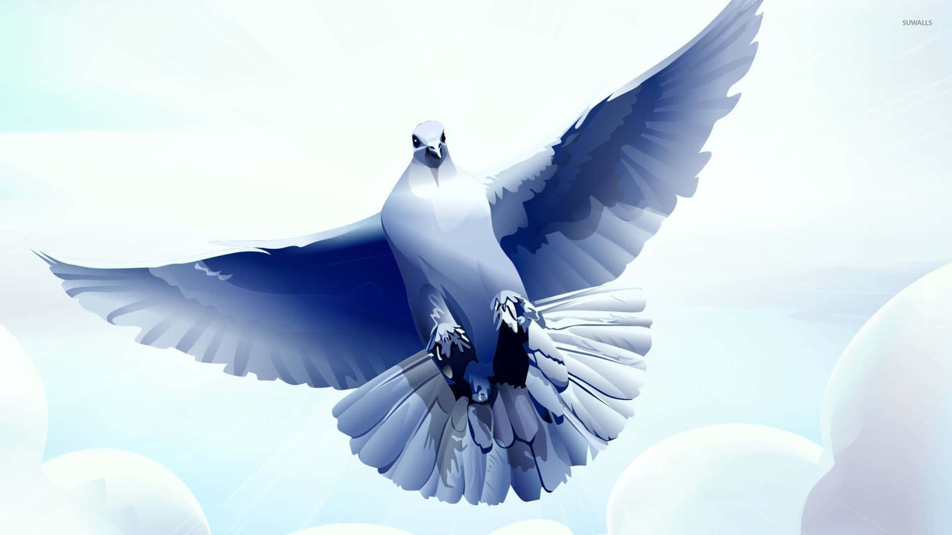 "Unlock Your Potential with Dove Wings" Wallpaper