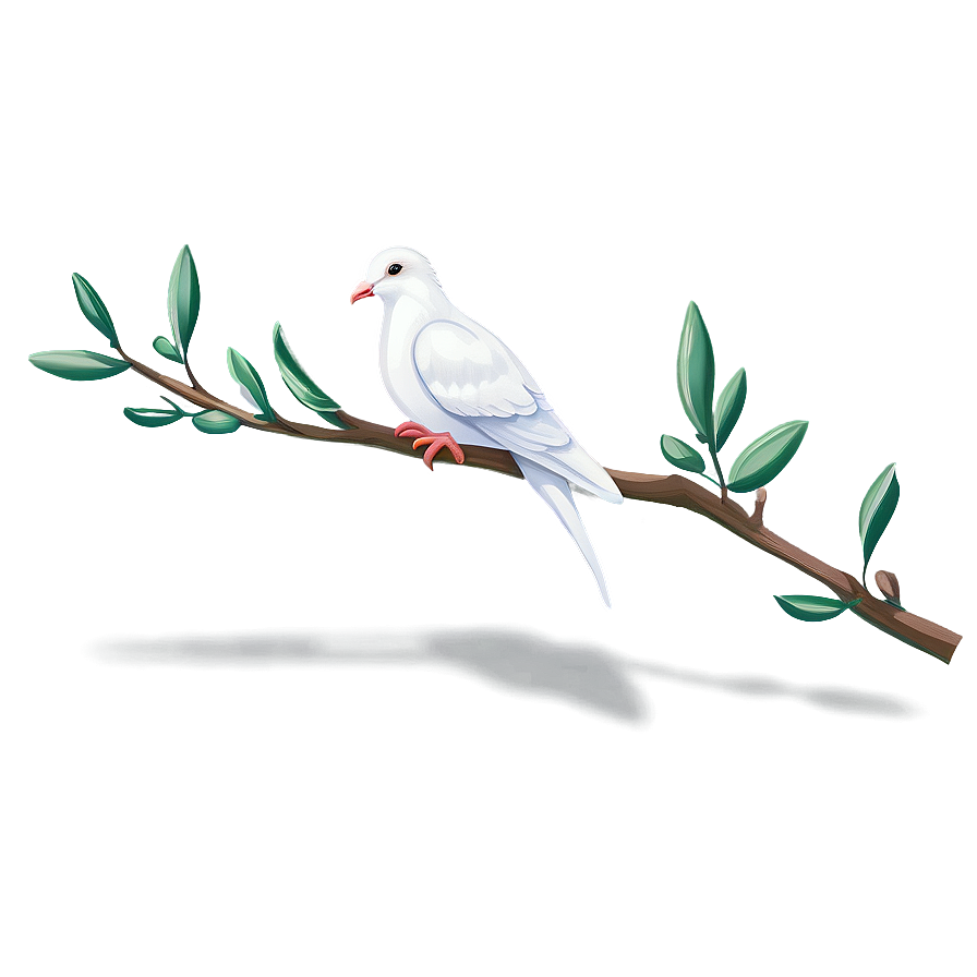 Dove With Olive Branch Png 05042024 PNG