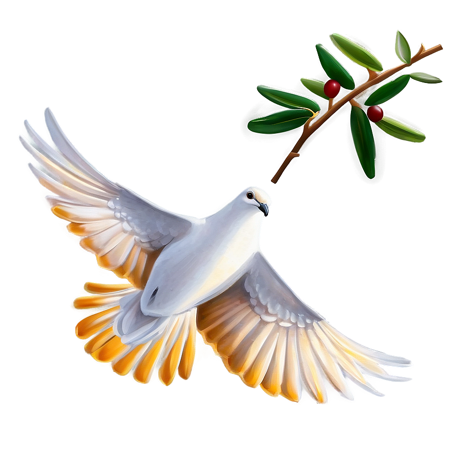 Dove With Olive Branch Png 34 PNG