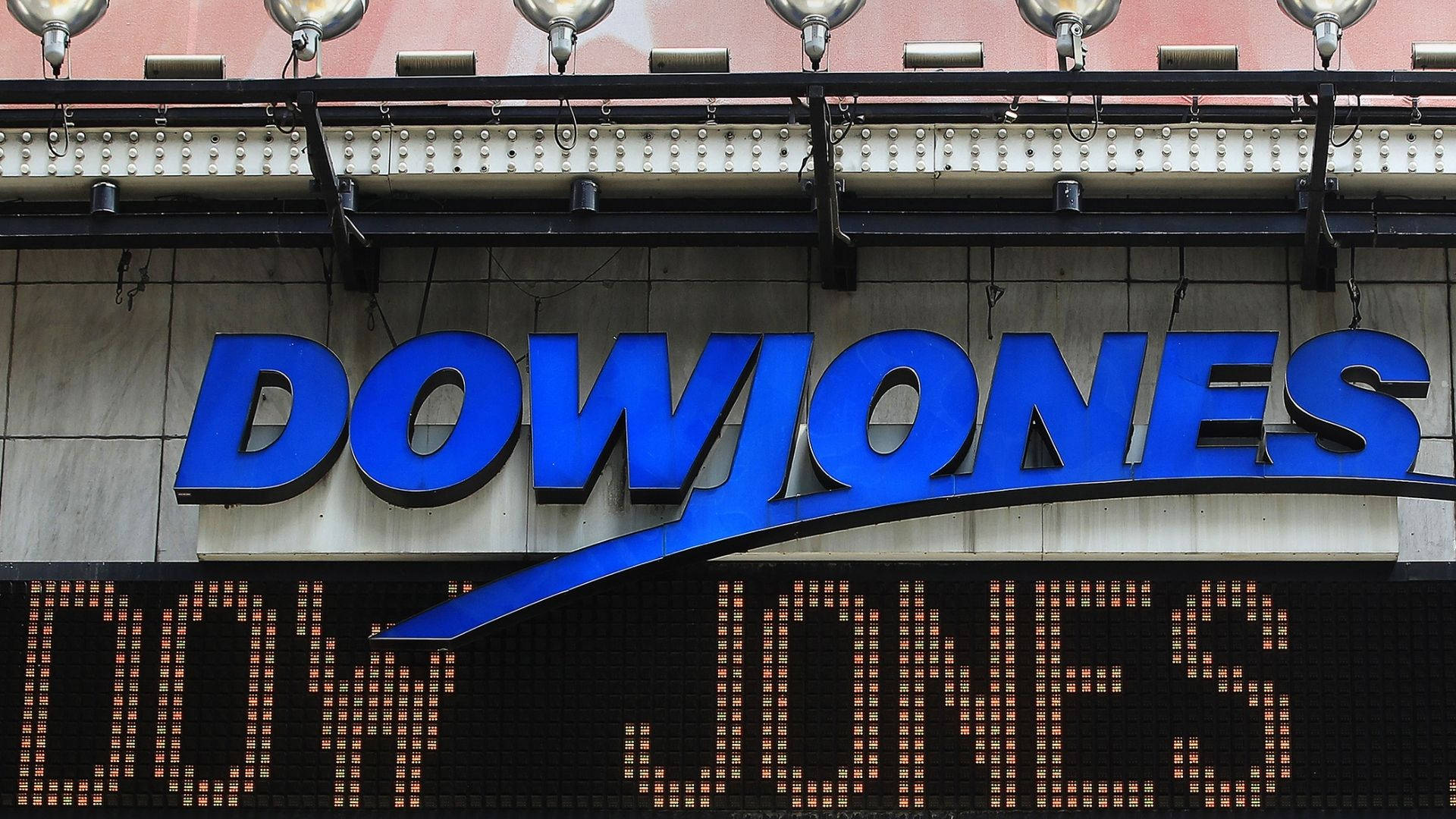 Dow Jones Blue Signage