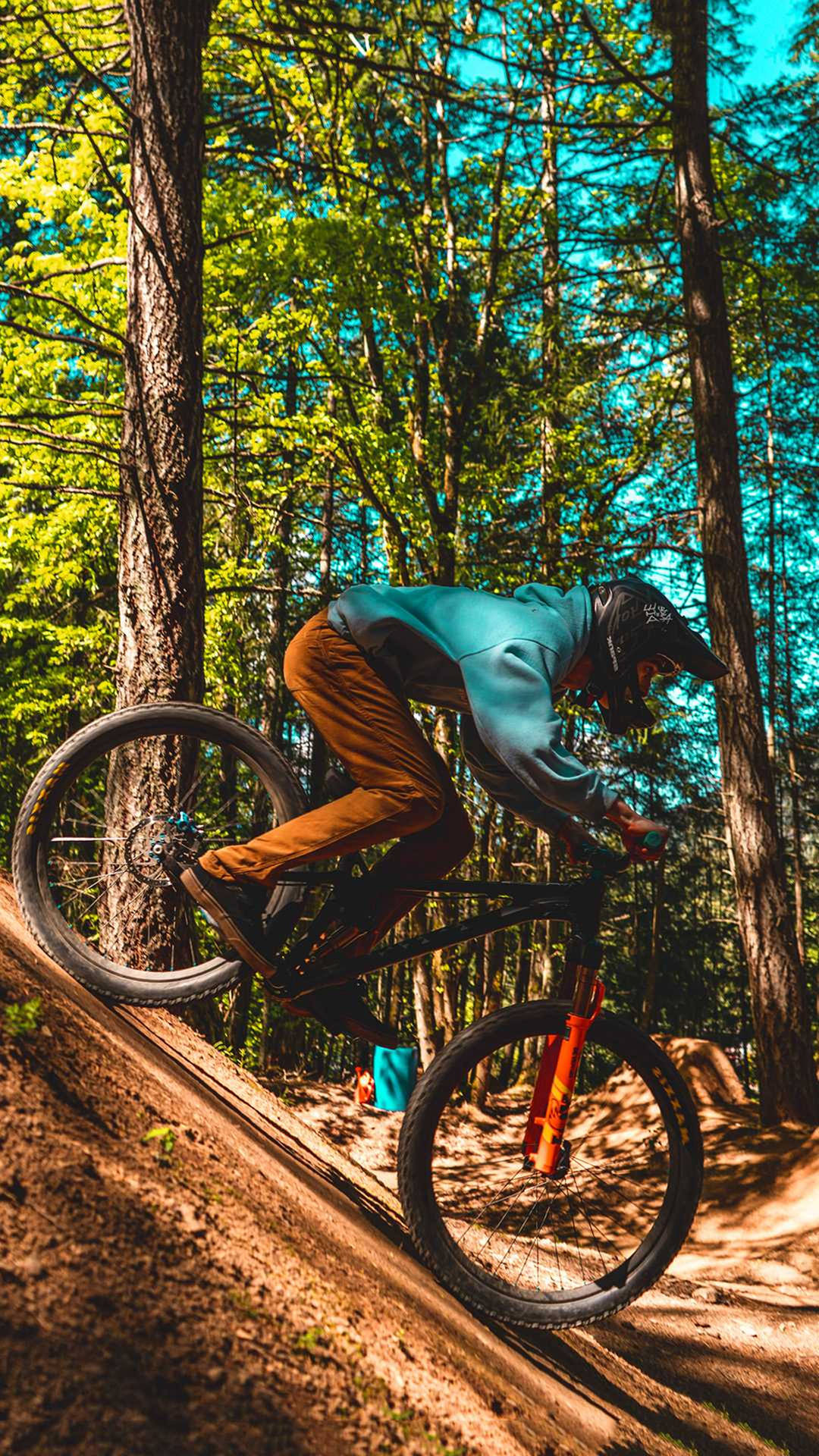Download Downhill 4k Mountain Bike Ride Wallpaper 
