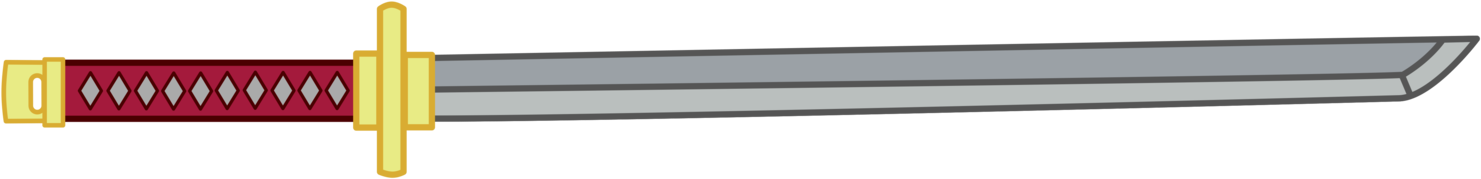 Traditional Japanese Katana Sword PNG