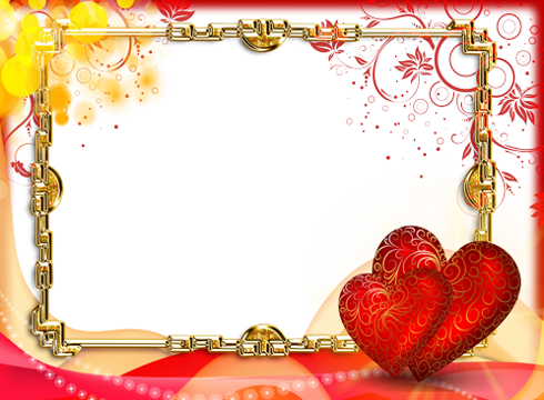 Romantic Wedding Frame Design PNG