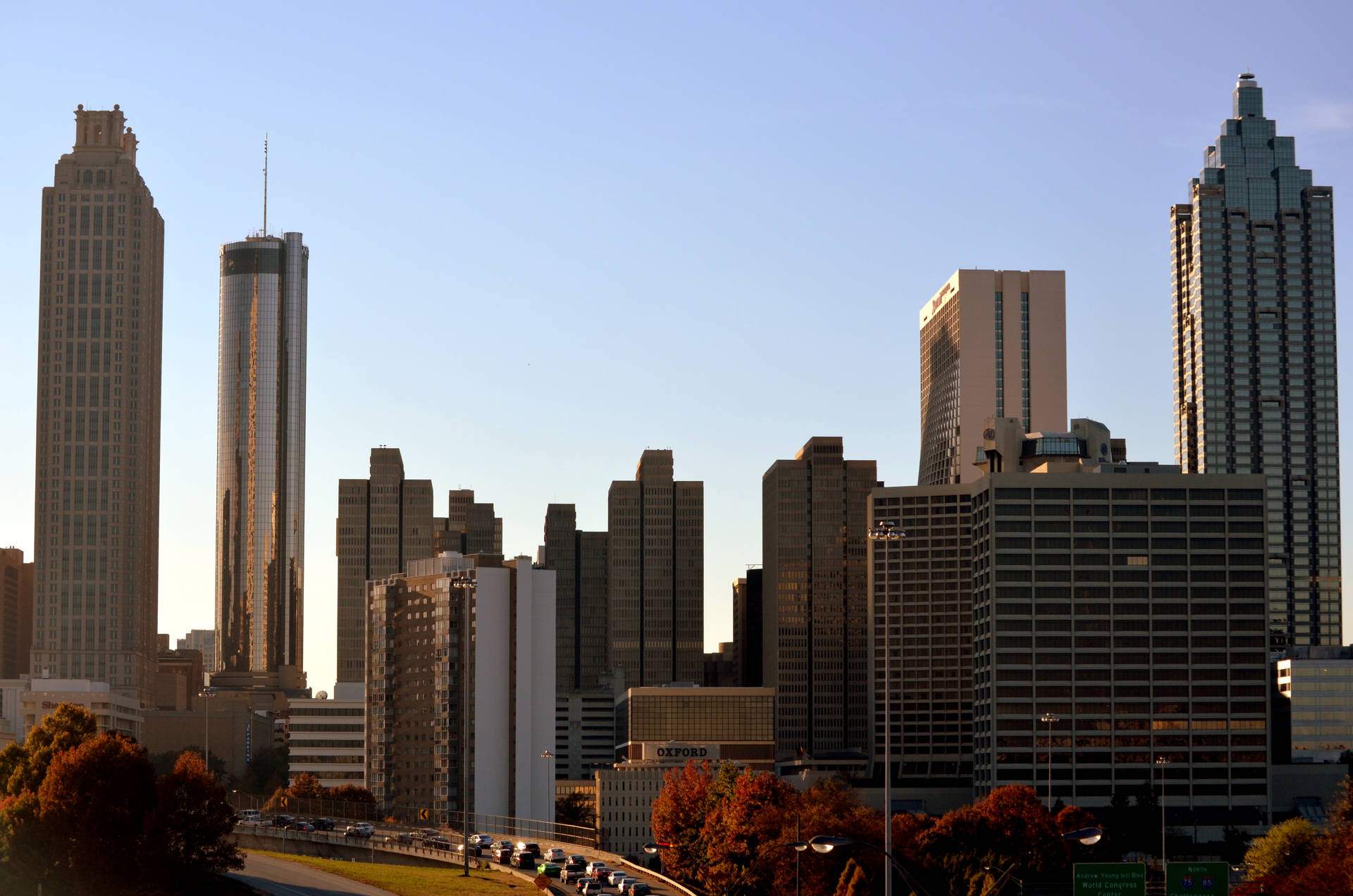 Downtown Atlanta Skyline Background