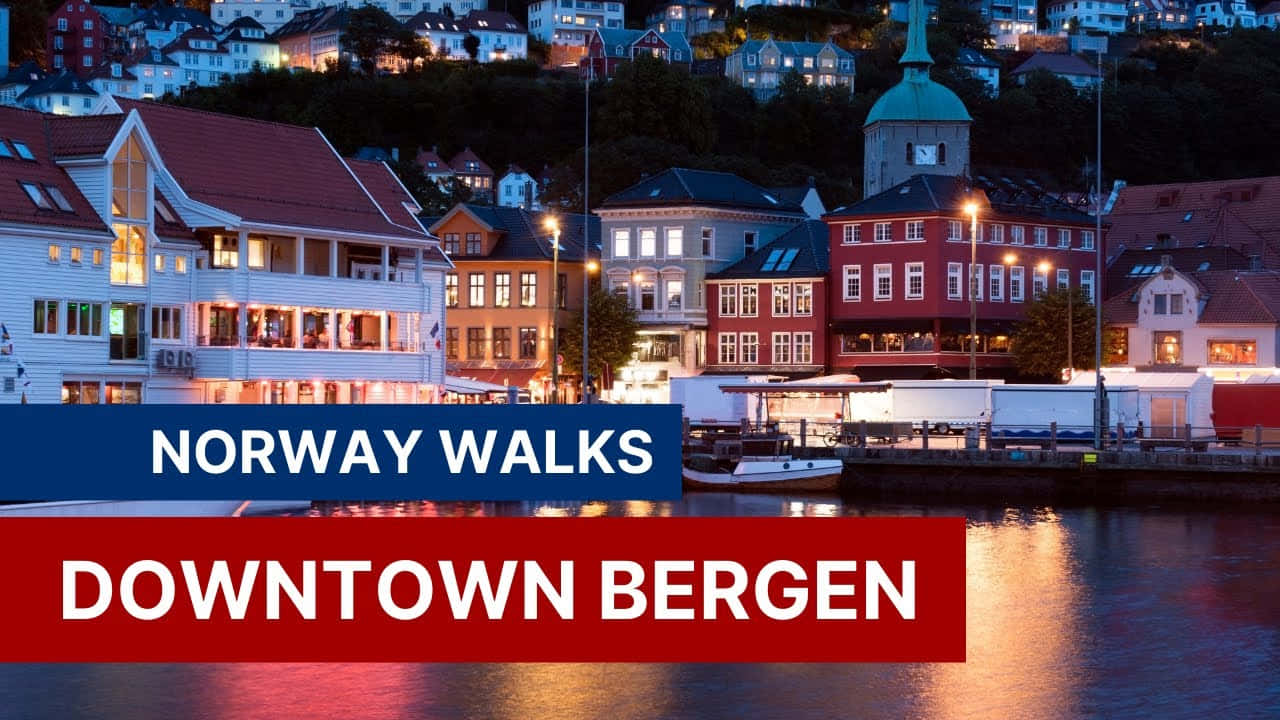 Downtown Bergen Norway Walks Wallpaper