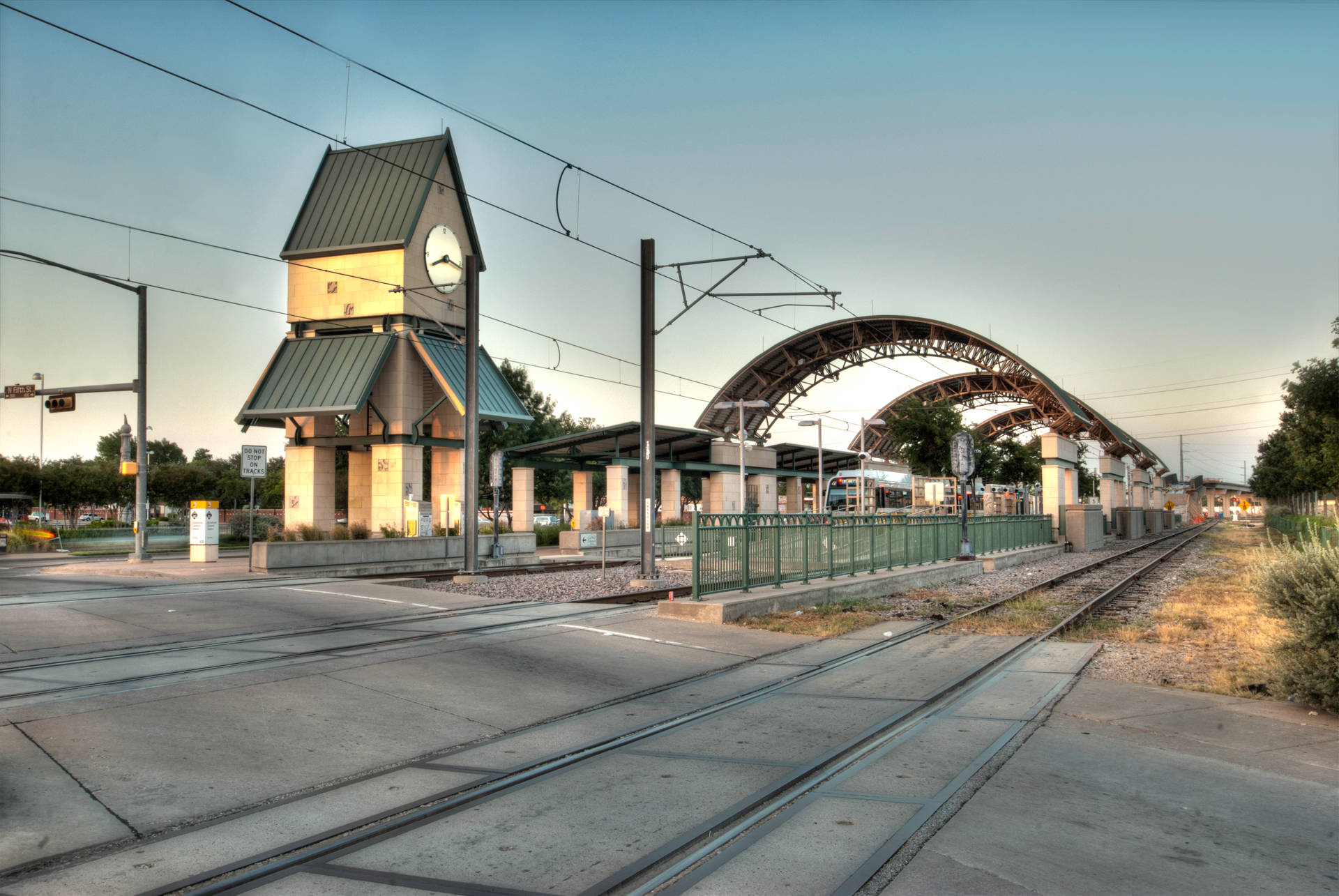 A Look Into Downtown Garland's Train Station Wallpaper