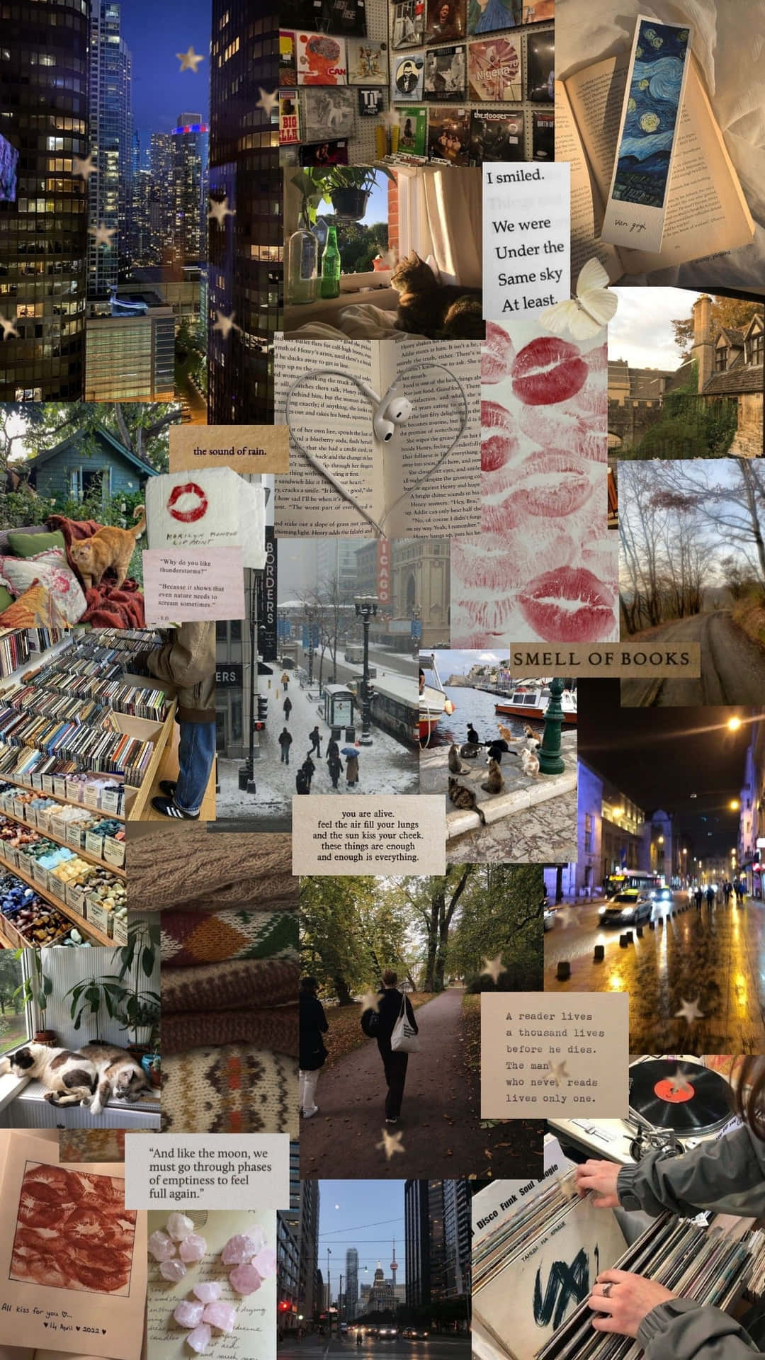 Downtown Girl Aesthetic Collage Achtergrond