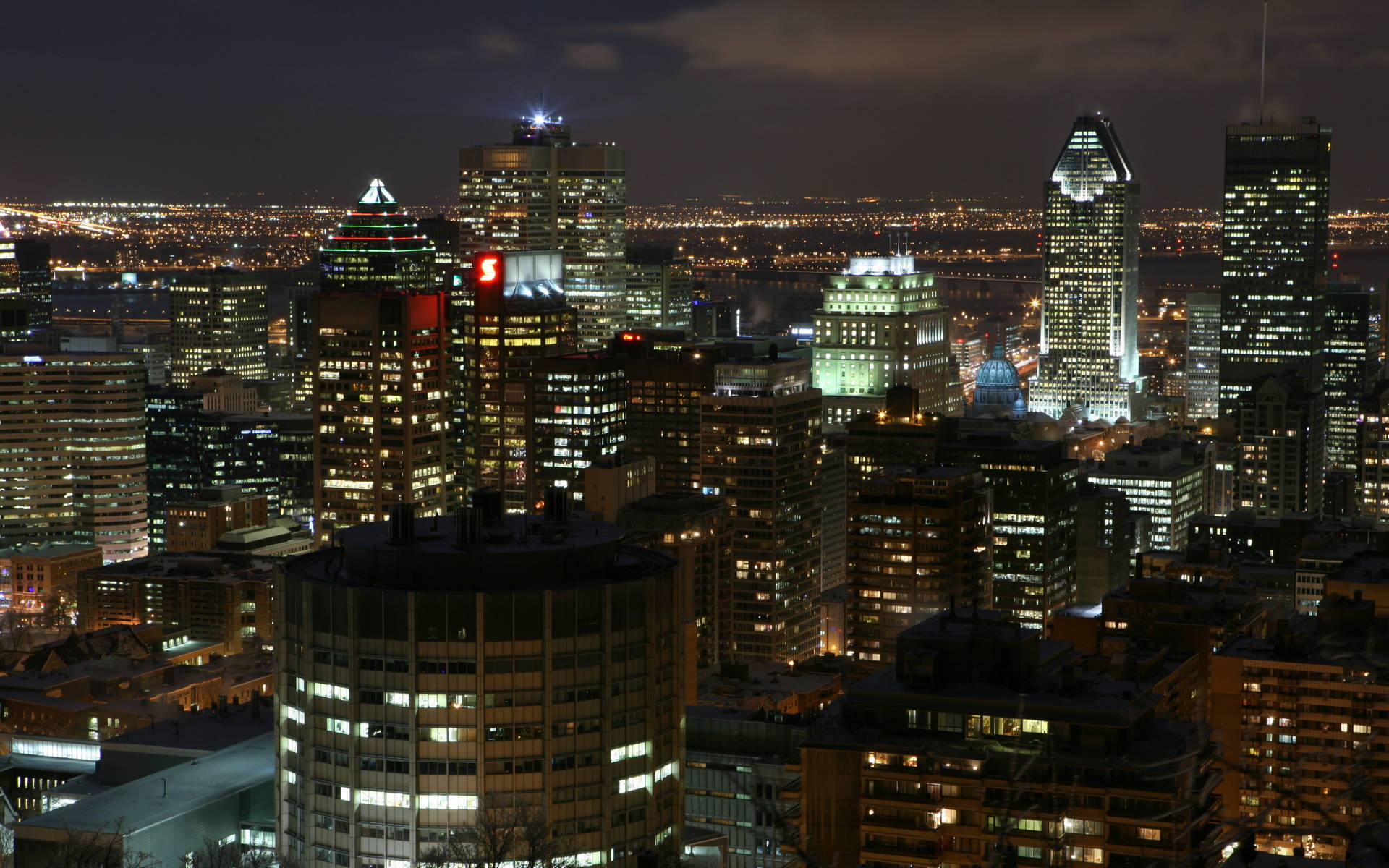 Il Centro Di Montreal In Canada Sfondo