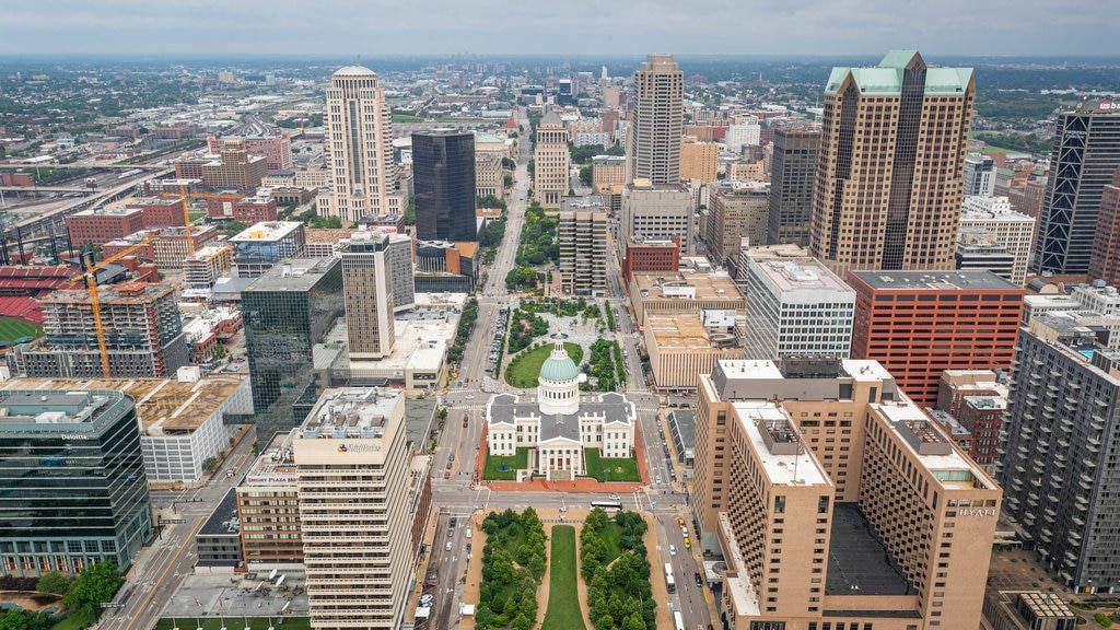 Downtown St Louis Aerial View Wallpaper