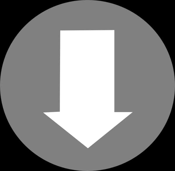 Downward White Arrow Icon PNG