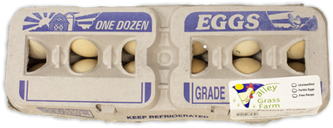 Dozen Eggs Carton Top View PNG