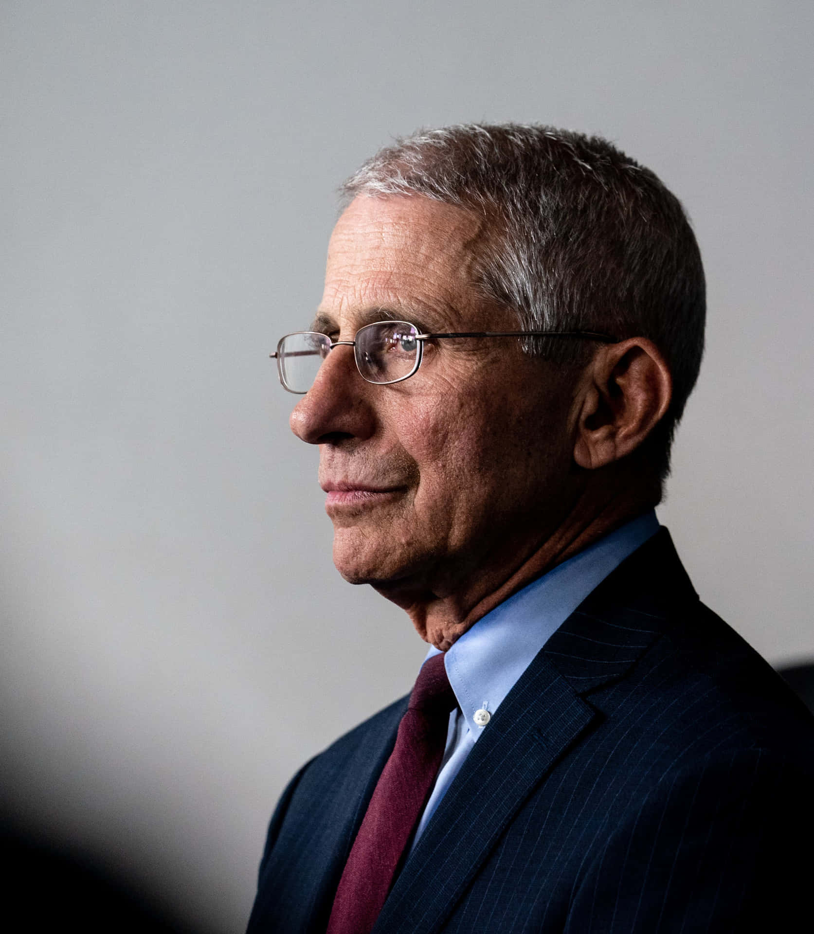 Dr. Anthony Fauci Die Een Presentatie Geeft Achtergrond