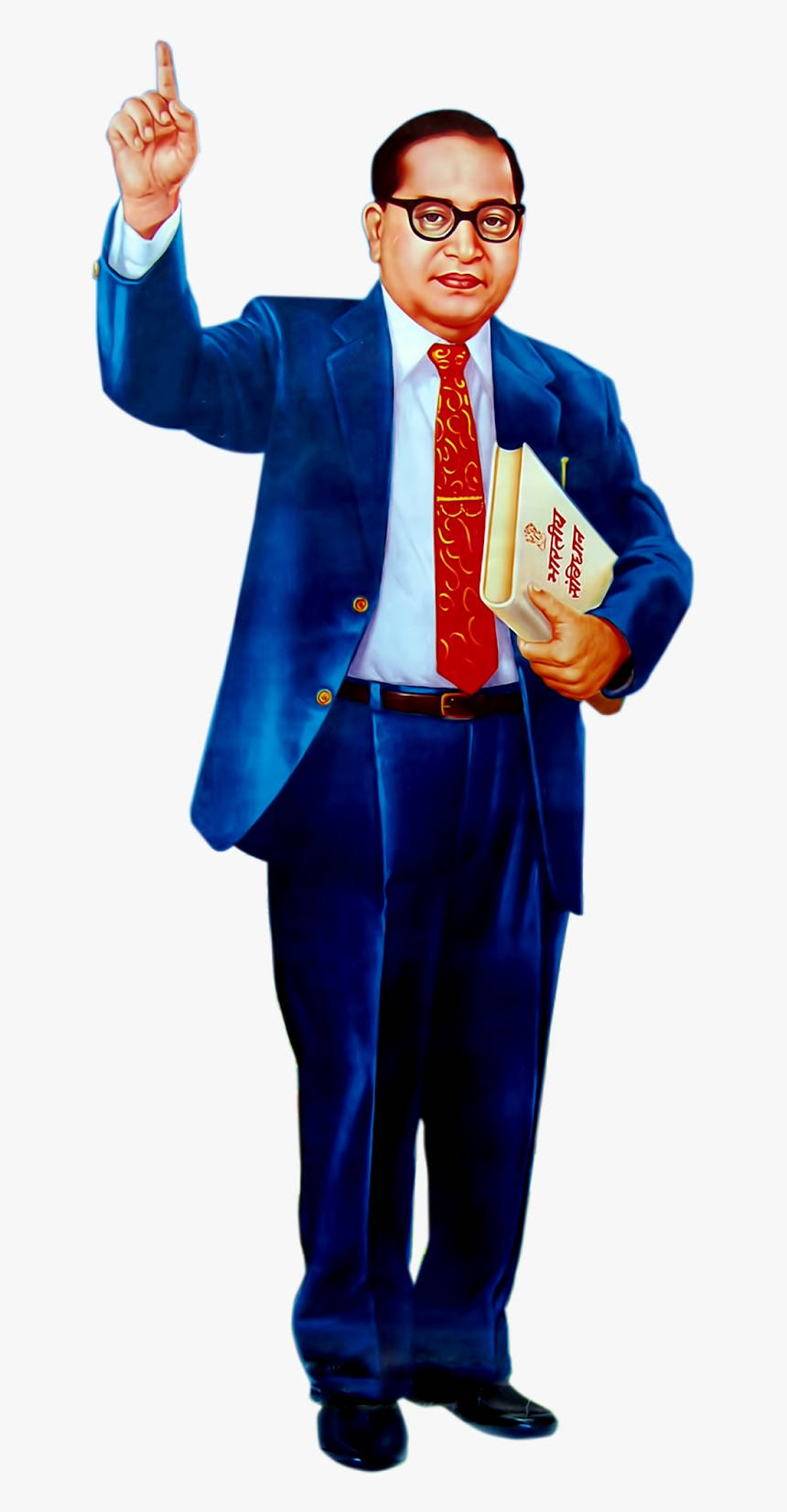 Download Dr Babasaheb Ambedkar Pointing Up Wallpaper | Wallpapers.com