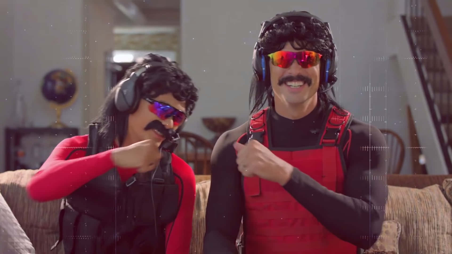 Dr Disrespect With His Doppelganger Wallpaper