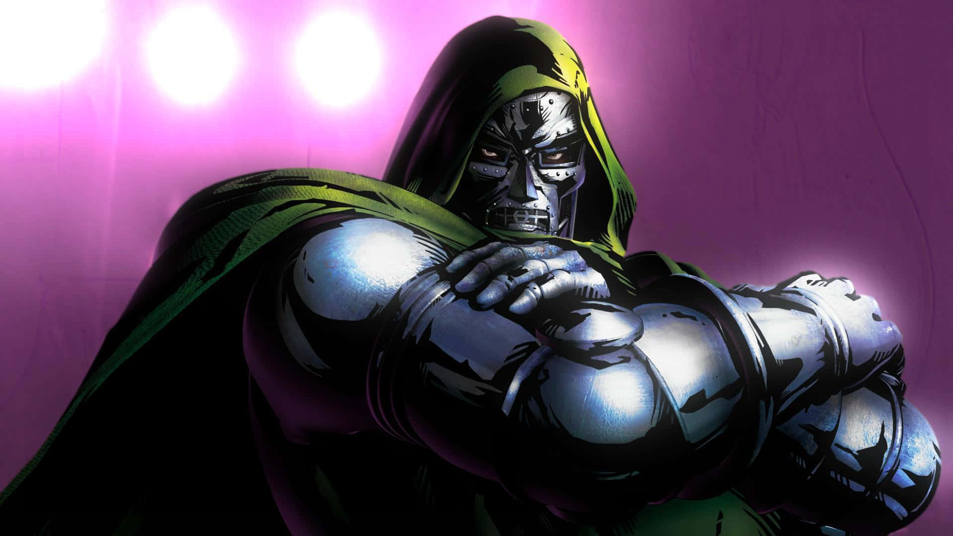 Dr Doom, the master of evil from Marvel Comics. Wallpaper
