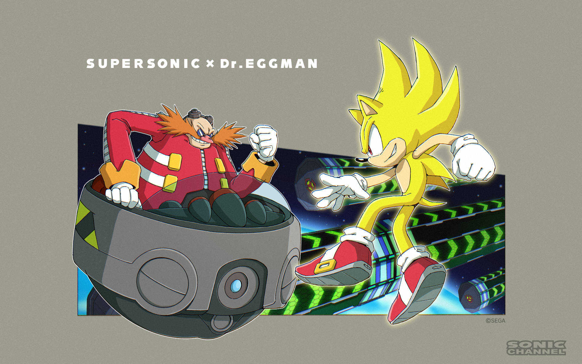 Dr Eggman & Super Sonic Gul Wallpaper