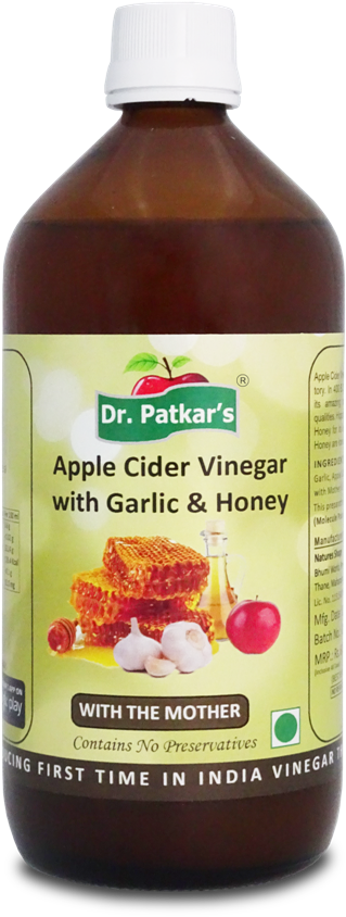 Dr Patkars Apple Cider Vinegarwith Garlic Honey PNG
