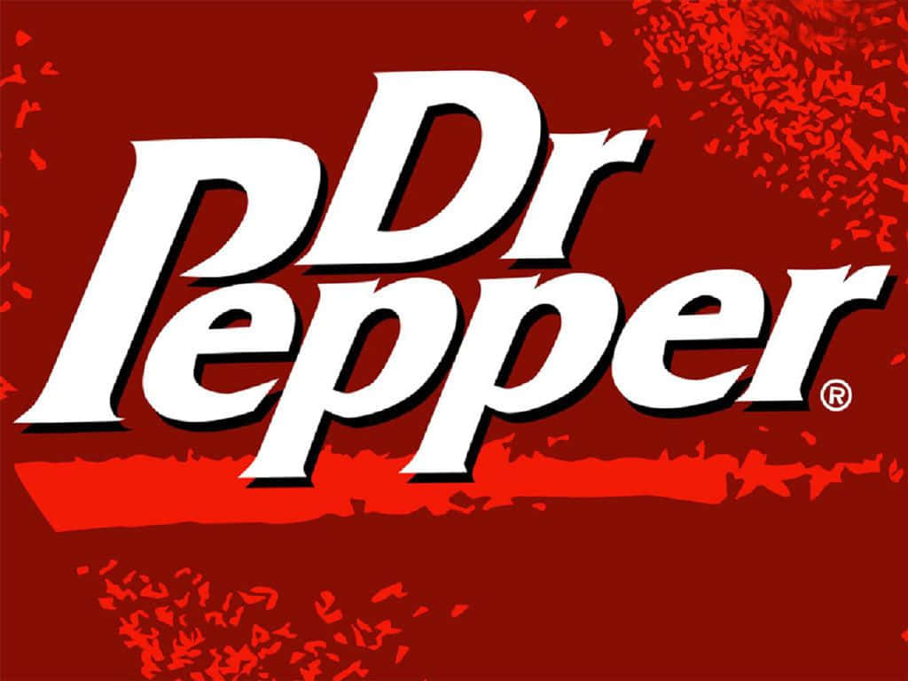 Dr Pepper logo på en rød baggrund Wallpaper