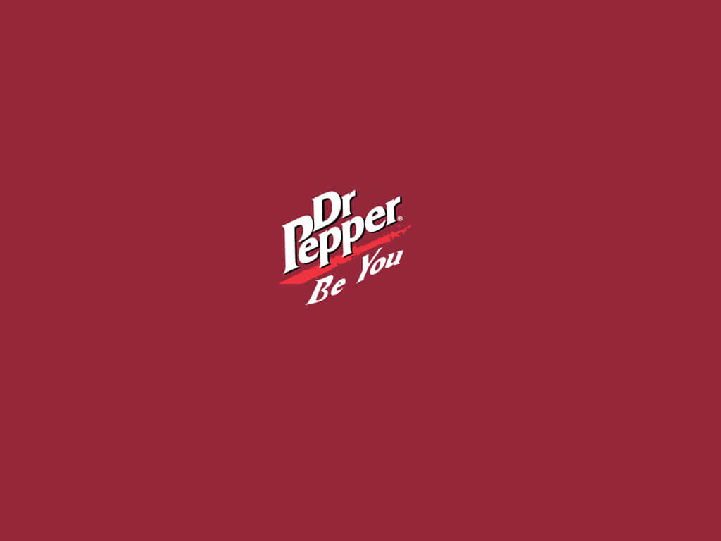 Logotipoda Dr Pepper Em Um Fundo Vermelho. Papel de Parede
