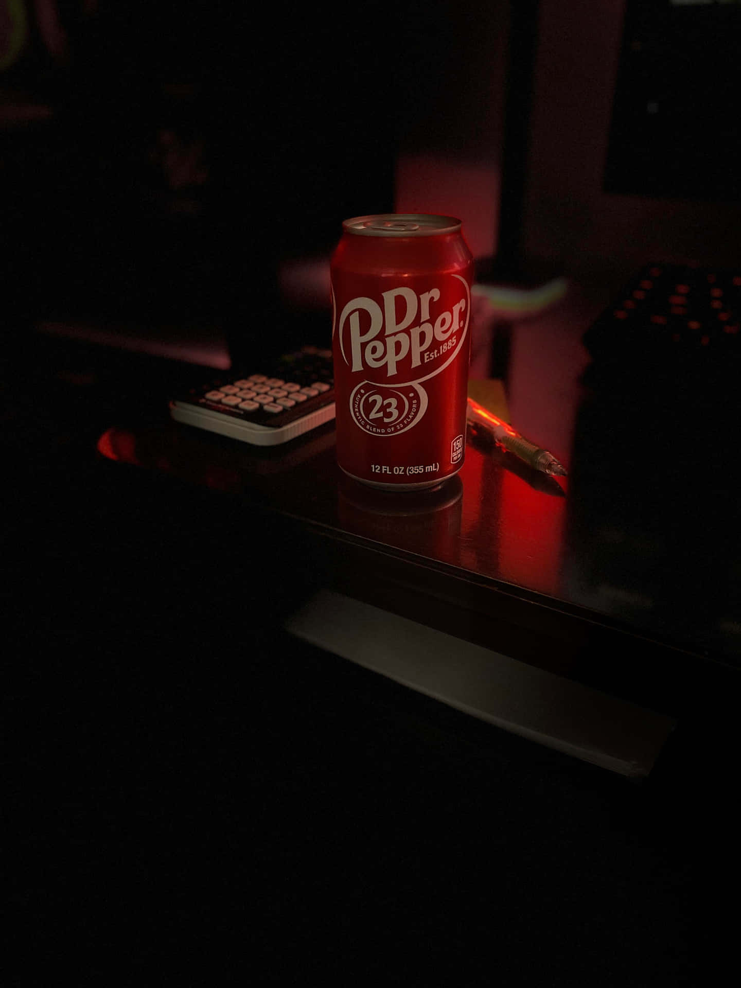 Dr Pepper Can Red Ambient Lighting Wallpaper