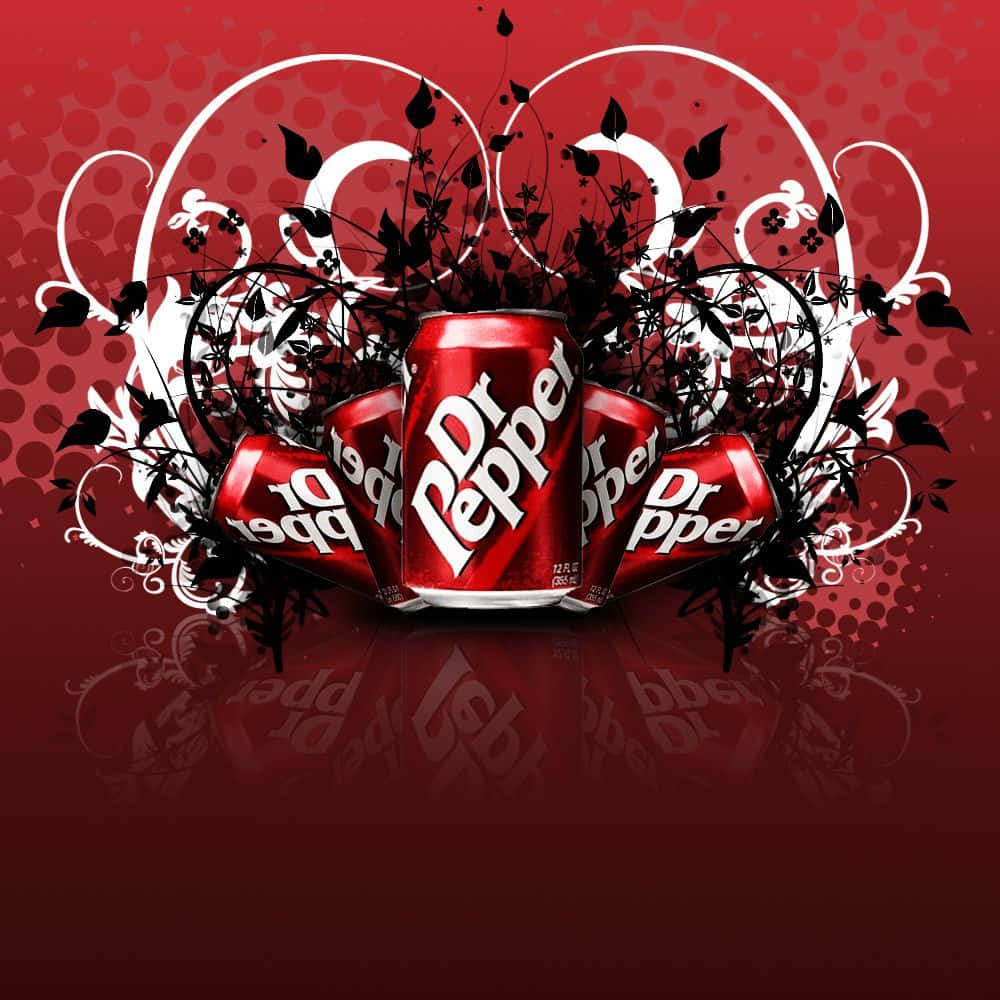 A Red Background With A Red Can Of Cola Wallpaper